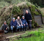 v.l. Ulrich-Hartmann Heimatverein Gnarrenburg-Augustendorf, Johannes Schilling , Willi-Winter, Ludwig Klasing, Rüdiger Flathmann, Augustendorf